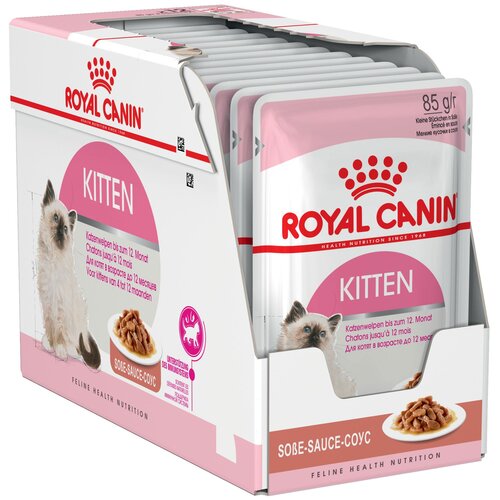 фото Влажный корм для котят Royal Canin Instinctive, мясное ассорти 12 шт. х 85 г (кусочки в соусе)