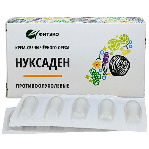 фото Крем-свечи ФИТЭКО Нуксаден Противоопухолевые, 30 г, 10 шт.