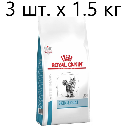 фото Сухой корм для стерилизованных кошек Royal Canin Skin & Coat, при проблемах кожи и шерсти, 3 шт. х 1.5 кг