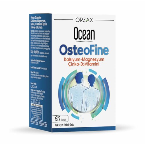 фото ORZAX OCEAN OSTEOFINE 60 TABLETS; Остеофайн (Кальций, Магний, Цинк, витамин D3) 60 таблеток