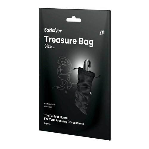 фото Черный мешочек для хранения игрушек Treasure Bag L