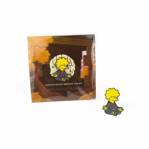 фото Значок металлический / Little Pins / Lisa Simpson Treehouse Meditacion / Мультики / Мемы / Сериалы /