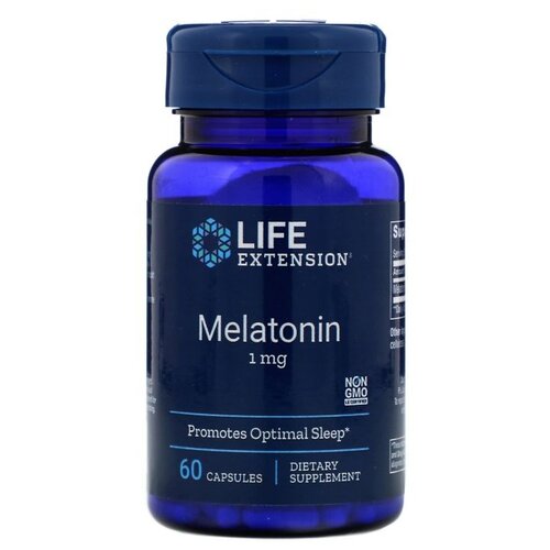 фото Капсулы Life Extension Melatonin, 200 г, 1 мг, 60 шт.