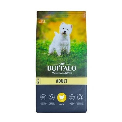 фото Mr.Buffalo Adult Mini (Баффало) 800г х 2шт с курицей сухой корм для собак мини пород