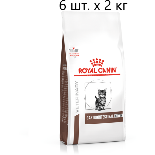 фото Сухой корм для котят Royal Canin Gastro Intestinal Kitten, при проблемах с ЖКТ, 6 шт. х 2 кг