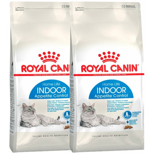 фото ROYAL CANIN INDOOR APPETITE CONTROL диетический для взрослых кошек живущих дома (2 + 2 кг)