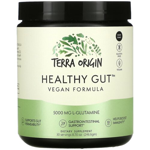 фото Terra Origin, Healthy Gut, веганская формула, 246,6 г (8,7 унции)