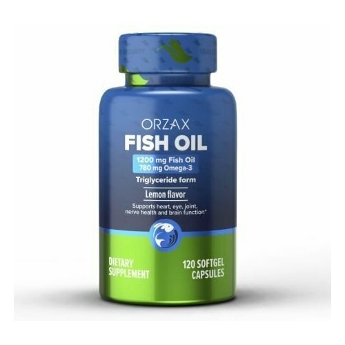 фото ORZAX Fish oil Omega 3 / Орзакс омега 3 в форме триглицеридов, 120 капсул