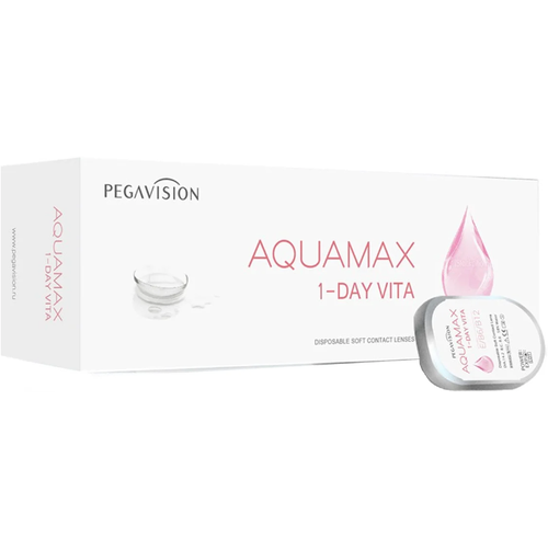 фото Контактные линзы Pegavision Aquamax 1 Day Vita, 30 шт., R 8,6, D -1,25, бесцветный, 1 уп.