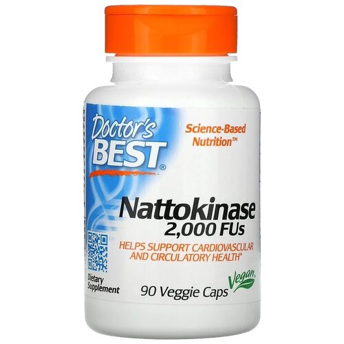 фото Капсулы Doctor's Best Nattokinase вег., 60 г, 2000 FUs , 90 шт.