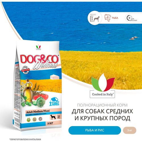 фото Wellness Dog&Co Adult Medium/Maxi корм для собак средних и крупных пород Рыба и рис, 3 кг.