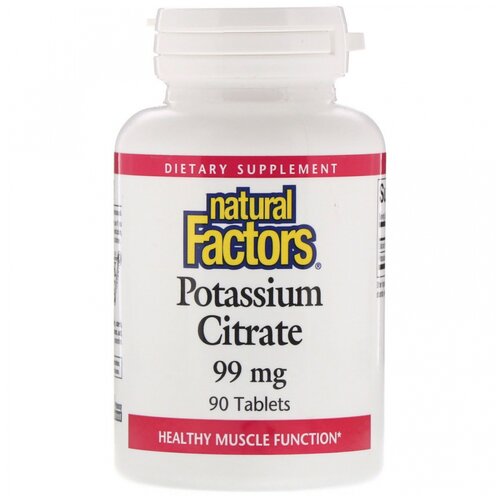 фото Natural Factors Potassium citrate | 90 капсул | Цитрат Калия