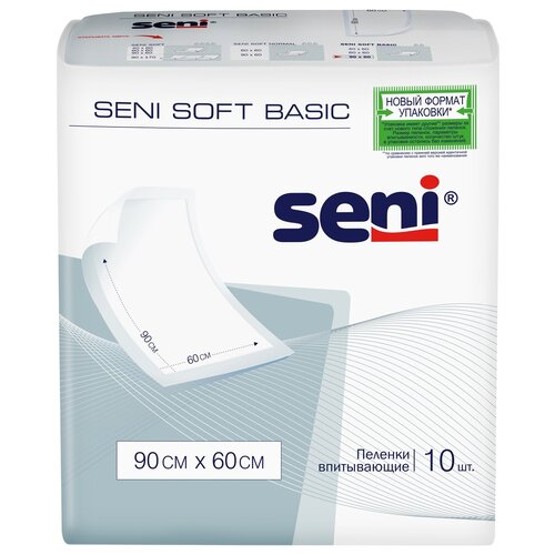 фото Пеленки впитывающие одноразовые медицинские Seni Soft Basic 90 x 60 см, 10 шт.