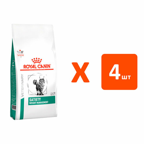 фото ROYAL CANIN SATIETY WEIGHT MANAGEMENT для взрослых кошек контроль веса (0,4 кг х 4 шт)