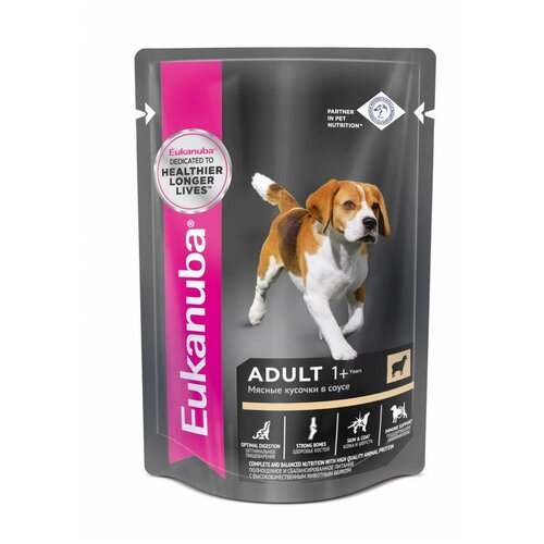 фото Влажный корм для собак Eukanuba Adult All Breed Ягнёнок в соусе, 100г