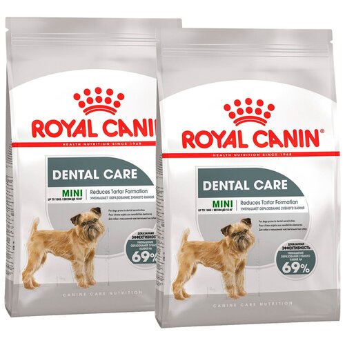 фото Сухой корм ROYAL CANIN MINI DENTAL CARE для взрослых собак маленьких пород от заболеваний зубов и десен (3 + 3 кг)