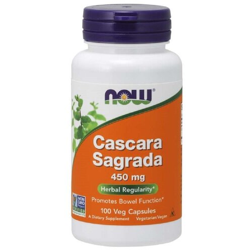 фото NOW Cascara Sagrada 450 mg 100 вегетарианских капсул