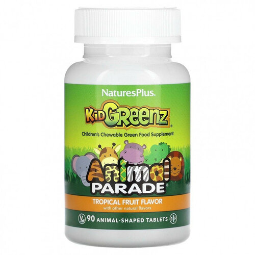 фото Таблетки Natures Plus Animal Parade Kid Greenz, 190 г, 90 шт.