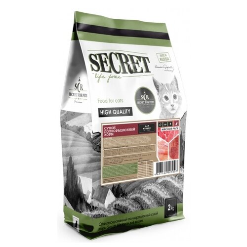 фото Сухой корм для кошек Secret for Pets мясное рагу 2000 г (кусочки в соусе)