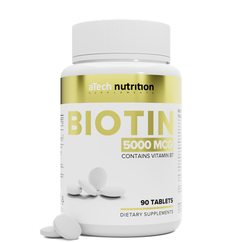 фото Биотин / BIOTIN aTech nutrition 90 таблеток