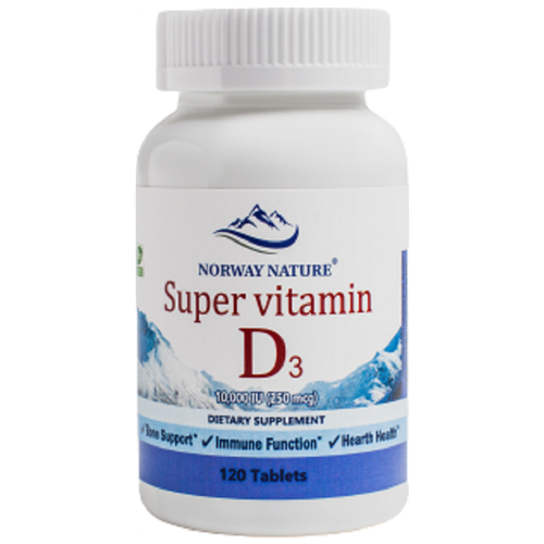 фото Витамин D Norway Nature Super Vitamin D3 10000IU 120 таб.