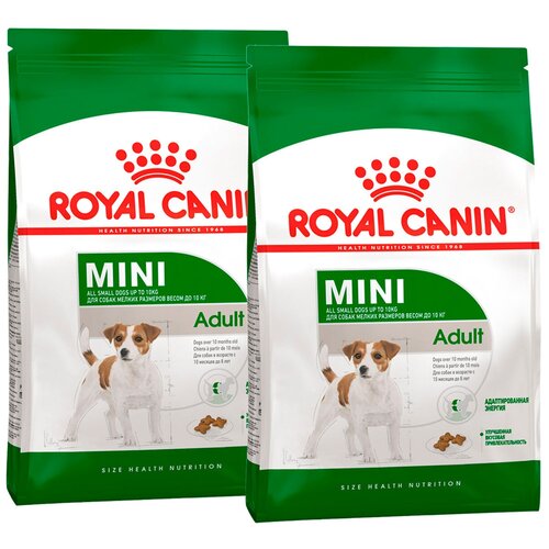 фото ROYAL CANIN MINI ADULT для взрослых собак маленьких пород (4 + 4 кг)