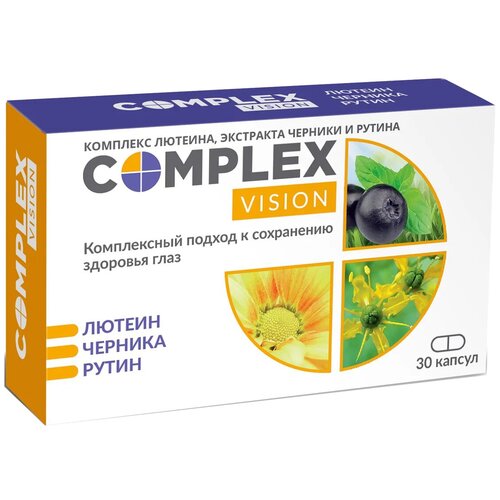 фото Complex Vision лютеин+ черника+рутин капс., 30 шт., черника