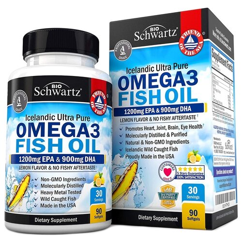 фото Капсулы BioSchwartz Omega 3 Fish Oil 1200mg EPA & 900mg DHA, 0.2 г, 90 шт.