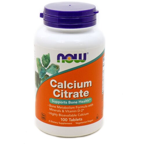 фото Таблетки NOW Calcium Citrate, 150 г, 100 мл, 100 шт.