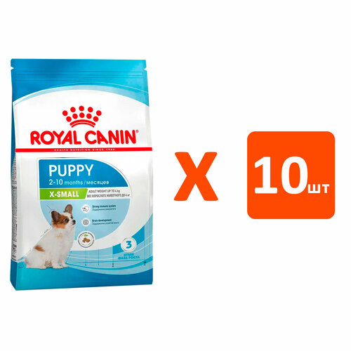 фото Сухой корм ROYAL CANIN X-SMALL PUPPY для щенков маленьких пород (0,5 кг х 10 шт)