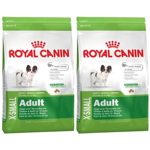 фото Сухой корм для собак Royal Canin X-Small Adult 1 уп. х 2 шт. х 1500 г (для мелких и карликовых пород)