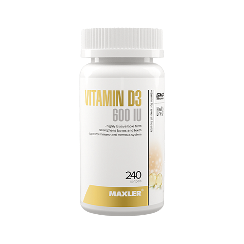 фото MAXLER Vitamin D3 капс., 250 г, 240 шт.