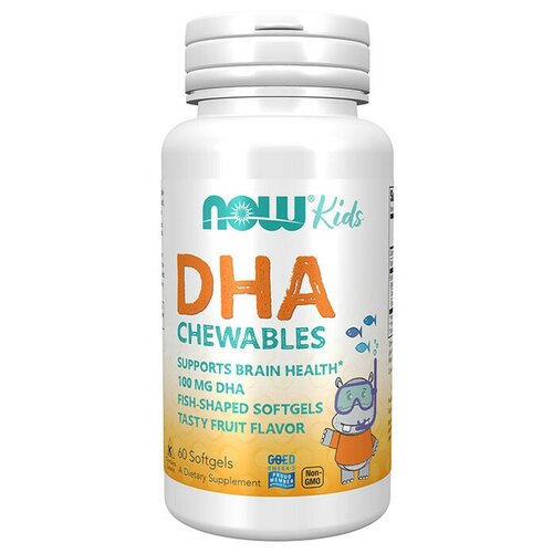 фото NOW DHA Chewables 60 гель-капс