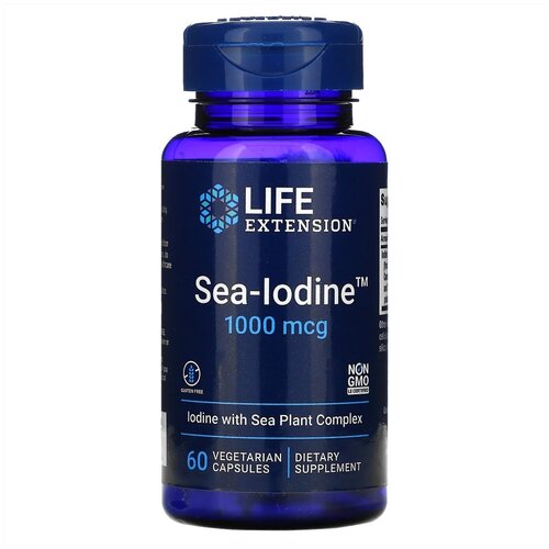 фото Life Extension, Sea-Iodine, 1000 мкг, 60 вегетарианских капсул