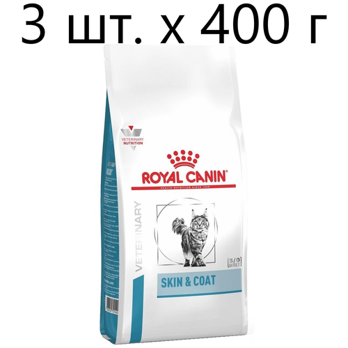 фото Сухой корм для стерилизованных кошек Royal Canin Skin & Coat, при проблемах кожи и шерсти, 3 шт. х 400 г