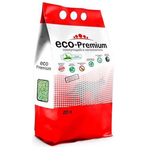 фото Комкующийся наполнитель ECO-Premium Green 129422, 20л, 1 шт.