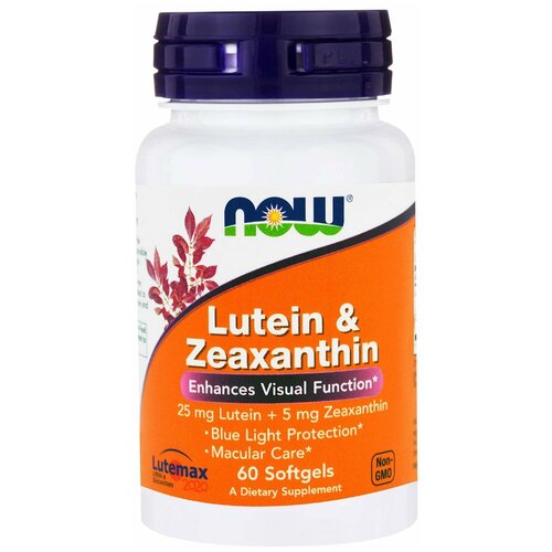 фото Капсулы NOW Lutein & Zeaxanthin, 50 г, 100 мл, 60 шт.