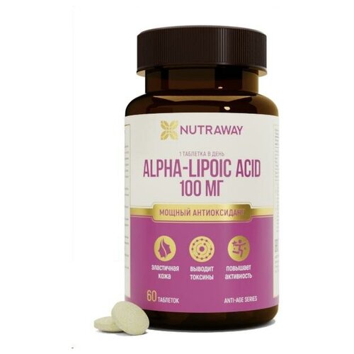 фото ALPHA LIPOIC ACID (альфа-липоевая кислота) NUTRAWAY 60 таблеток