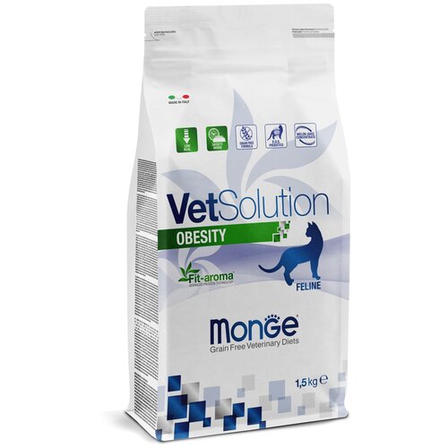 фото Сухой корм для кошек Monge VetSolution, при избыточном весе, беззерновой 1500 г