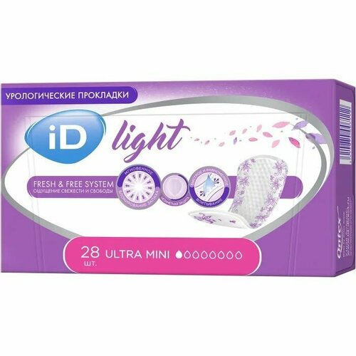 фото Урологические прокладки iD Light Ultra mini 28 шт