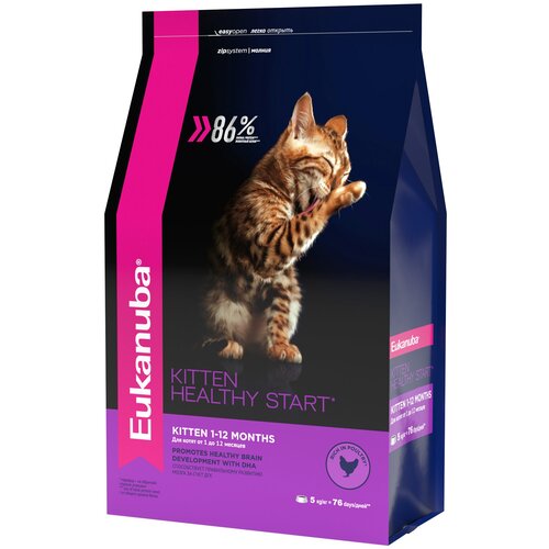 фото Сухой корм для котят Eukanuba Healthy start, с курицей 5000 г