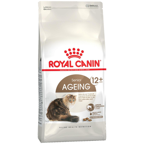 фото Сухой корм для пожилых кошек Royal Canin Ageing 12+, профилактика МКБ 400 г (кусочки в желе)