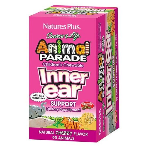 фото Таблетки Natures Plus Animal parade Inner Ear support, 210 г, 90 шт.