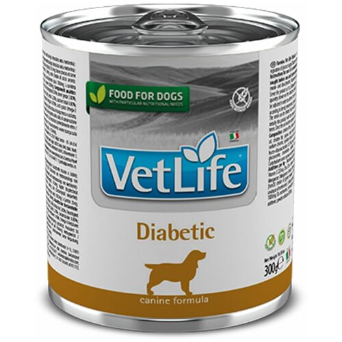 фото Влажный корм Farmina Vet Life Diabetic для собак при диабете, 300 г, 6 шт.