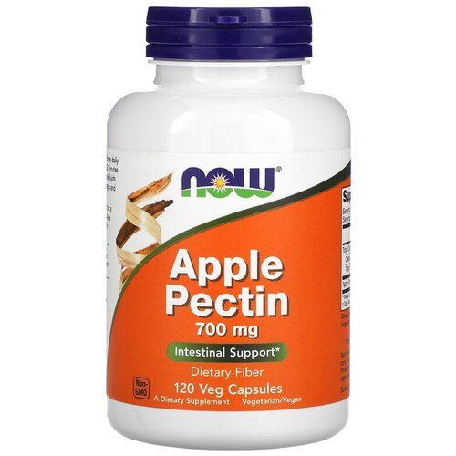 фото Капсулы NOW Apple Pectin, 170 г, 700 мг, 120 шт.