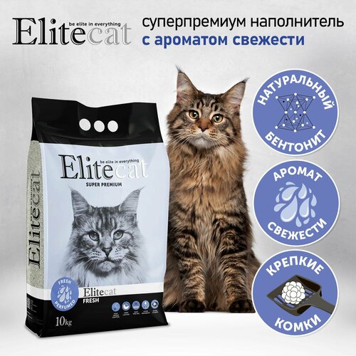 фото Наполнитель для кошачьего туалета комкующийся с ароматом свежести ELITECAT 