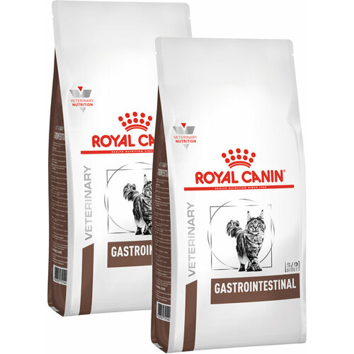 фото ROYAL CANIN GASTROINTESTINAL для взрослых кошек при заболеваниях желудочно-кишечного тракта 0,35 + 0,35 кг