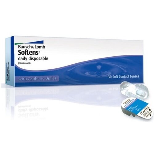 фото Контактные линзы Bausch & Lomb Soflens Daily Disposable, 30 шт., R 8,6, D -1