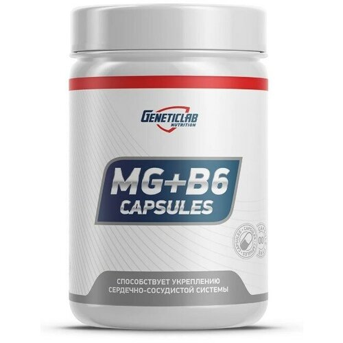 фото Отдельные минералы Geneticlab Nutrition Magnesium + B6 (60 капсул)