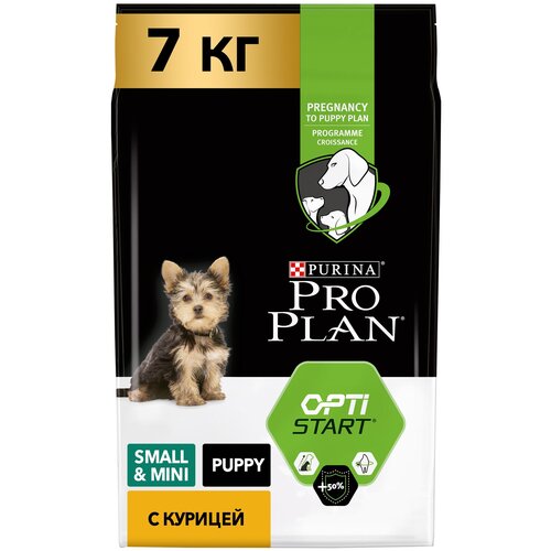 фото Сухой корм для щенков Pro Plan Optistart, курица 1 уп. х 3 шт. х 7000 г (для мелких и карликовых пород)